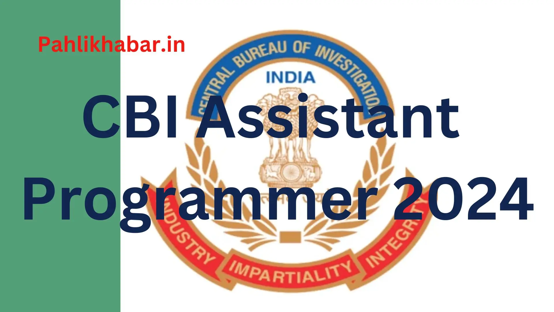 CBI Assistant Programmer 2024
