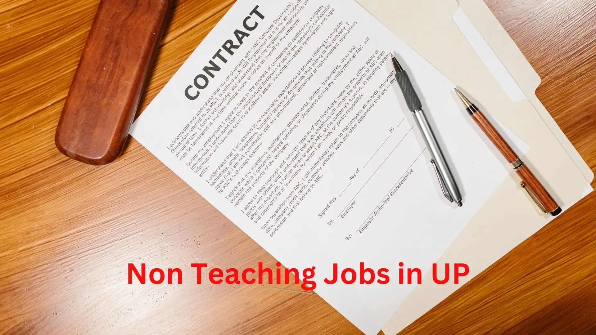 Non Teaching Jobs in UP